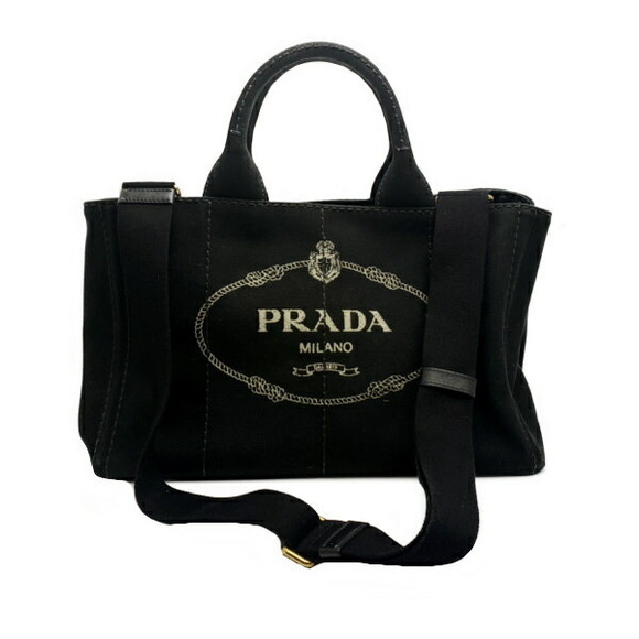 Prada 2way Bag Kanapa Black - Picture 1 of 8
